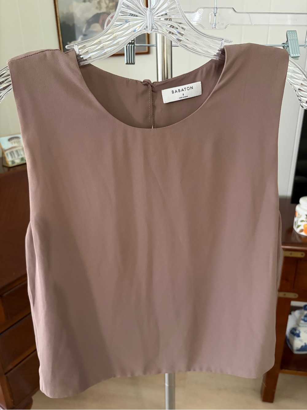 Babaton Mauve-Pink Sleeveless Shell Top